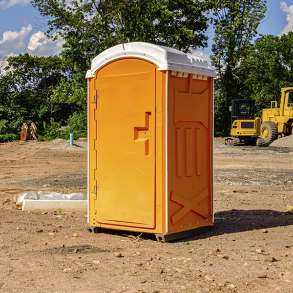 how often are the portable restrooms cleaned and serviced during a rental period in Clark County Washington